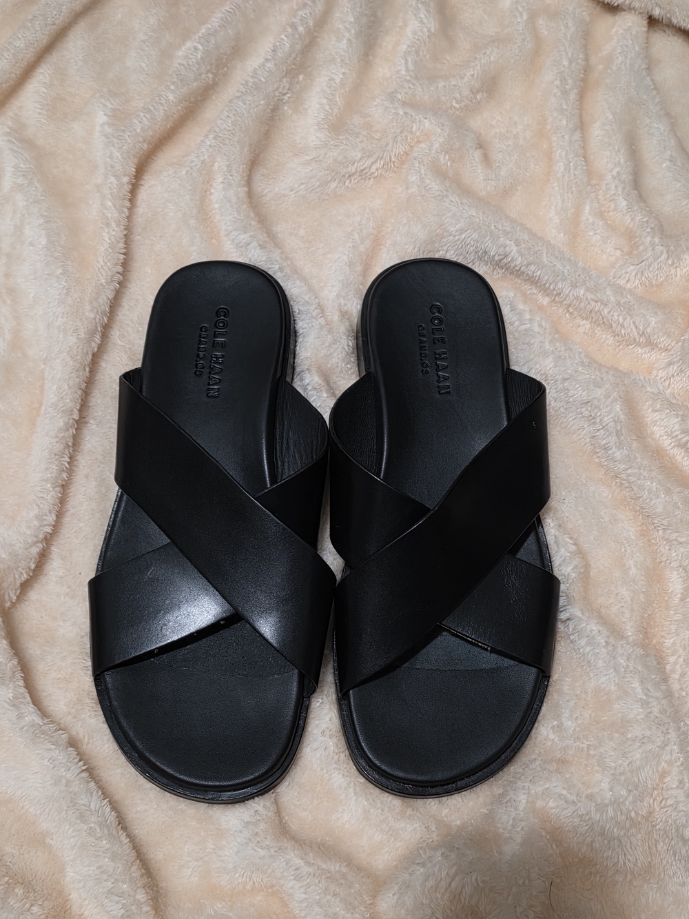 Mens Black Leather Sandals